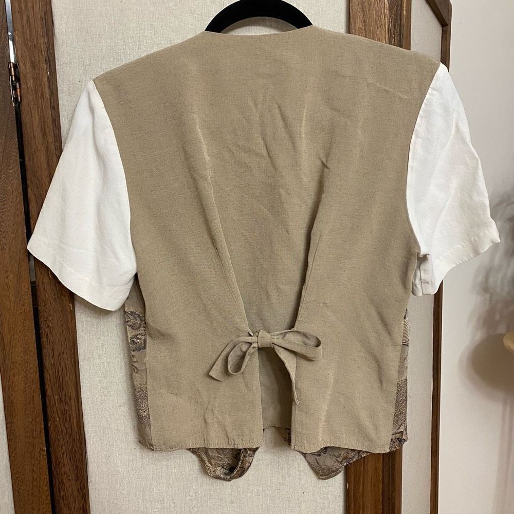 80’s Brocade Vested Blouse - Picture 2 of 4